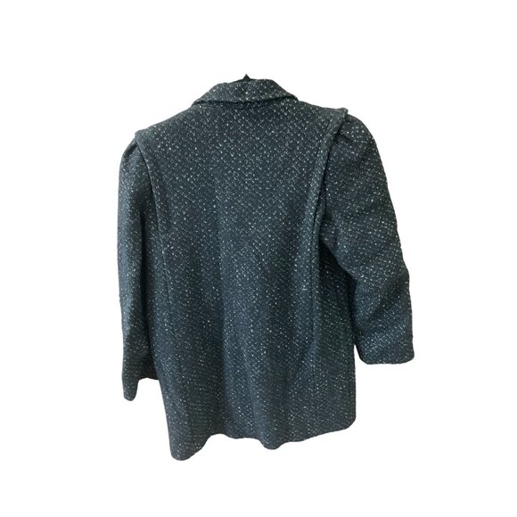 Micki Womens Size 6 Black Winter Coat Wool Pea Coat peacoat Made in USA retro Vi - Picture 3 of 3